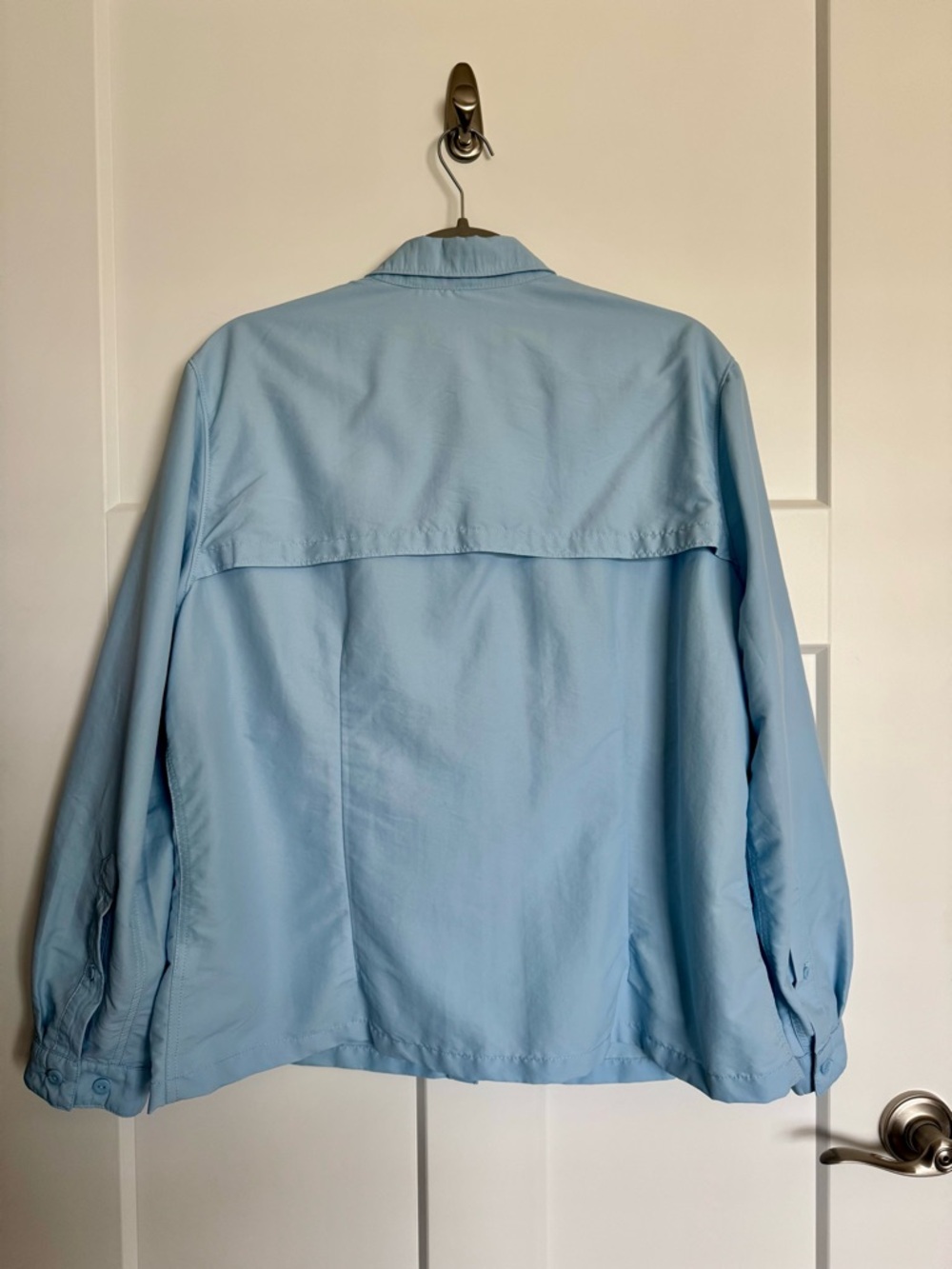 L.L. Bean Light Blue Tropicwear Button-Down Long Sleeve Sun Block Shirt Sz XLP - Picture 3 of 16